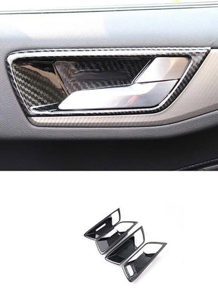 Fit for Ford Focus 2019-2020 Carbon Fiber 4pcs Inner Door Bowl Cover Decoration