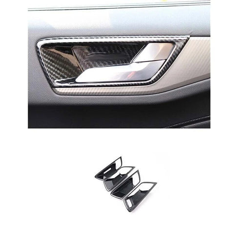 Fit for Ford Focus 2019-2020 Carbon Fiber 4pcs Inner Door Bowl Cover Decoration
