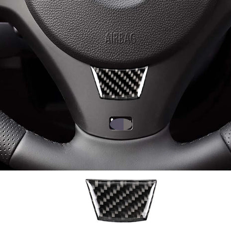 For Bmw 3 Series E90 E92 2005-12 Carbon Fiber Interior Steering Wheel Cover Trim