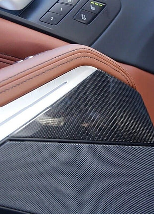 Real Carbon Fiber Inner Door Panel Cover Trim For BMW X5 X6 X7 G05 G07 2019-2021