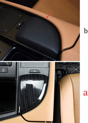 1pc Abs Brush Black Central Gear Shift Cover Trim For Lexus Es250 300h 350 19-22