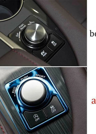 Console Driving Mode Button Ring Trim For Lexus RX350 450h 2016-19 Blue Titanium