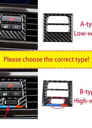 Carbon Fiber Air Vent Outlet Cover For Bmw 3 Series E90 E92 2005-12 High-version