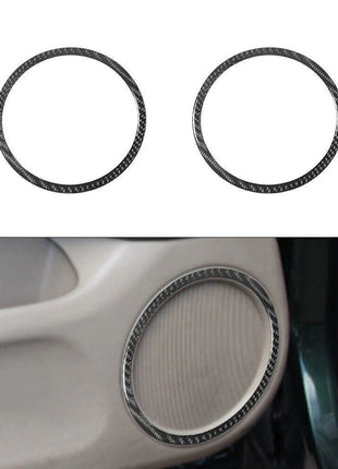 2x Carbon Fiber Interior Front Door Speaker Cover Trim For Lexus RX300 1998-2003