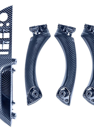 For BMW 3 E90 E91 05-12 Carbon Fiber Inner Door Pull Handle Panel Trim Cover