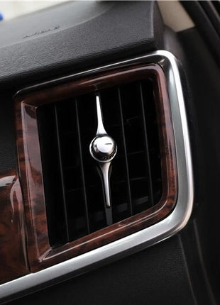Console Side Outlet Vent Covers Trim 2pcs Fit For Volvo S90 2016-2021 Peach Wood