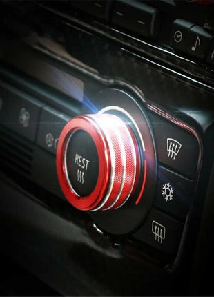 red Alloy Air Condition Switch Knob Ring Trim For Bmw 3 Series E90 E92 2007-12