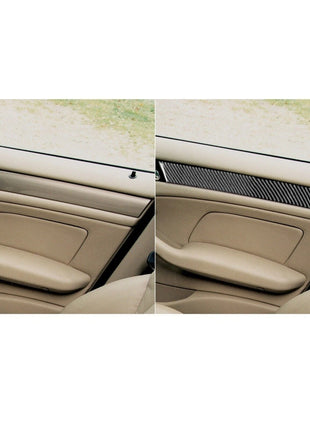 4Pcs For BMW 3 Series M3 E46 1998-05 Interior Door Panel Cover Carbon Fiber Trim