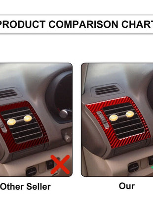 Red Carbon Fiber Side Air Vent Outlet Cover Trim For Lexus RX330 RX350 2004-2009