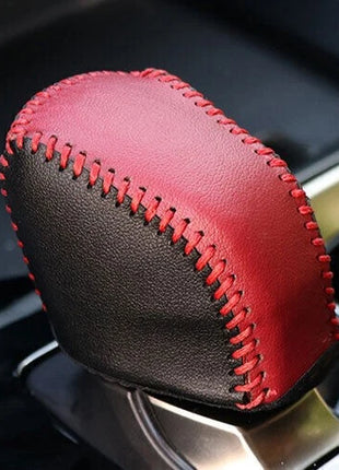 Red&Black Leather Central Gear Shift Knob Cover Trim For Lexus NX250 350 22-23