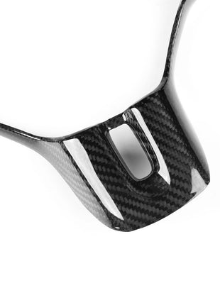 Real Dry Carbon Fiber Steering Wheel Cover Trim For Mitsubishi Lancer EVO X 10th