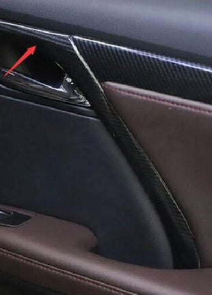 For Lexus RX350 450h 2016-20 ABS Carbon Fiber Inner Door Handle Strip Cover Trim