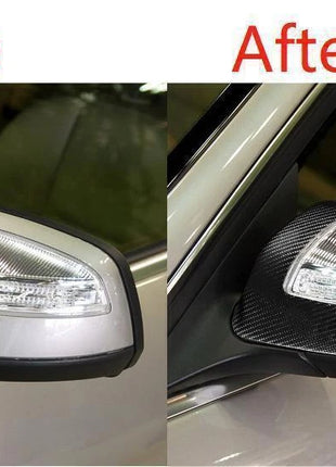 Real Carbon Fiber For BENZ W204 C-CLASS C63 C300 C350 06-2009 Mirror Cover Caps
