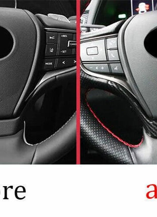 Steering Wheel Decor Cover Trim 3PCS For Lexus UX200 250h 2019-2023 Carbon Fiber