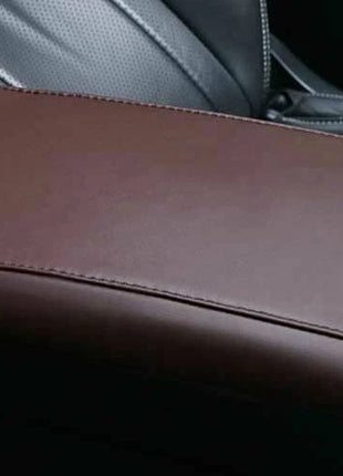 For Lexus Rx350 450h 2016-22 Dark Brown Leather Console Armrest Box Pad Trim