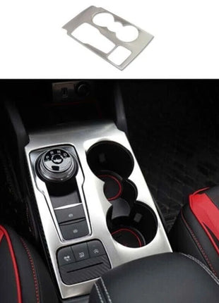 Cover trim Silver titanium central console water cup For 19-20 Ford Focus ST RS
