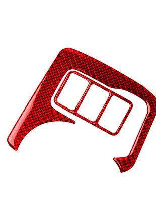 Red Carbon Fiber Center Control Water Cup Panel Cover Trim For Nissan 370Z 09-20