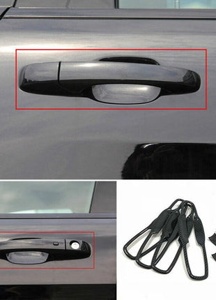 For Jeep Grand Cherokee 11-20 Out Side Door Bowl Cover Trim Carbon Fiber Look