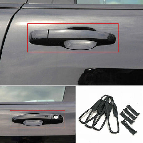 For Jeep Grand Cherokee 11-20 Out Side Door Bowl Cover Trim Carbon Fiber Look