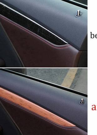 Interior Door Panel Cover Trim Strip For Lexus RX350 450h 2020-2023 Wood Grain
