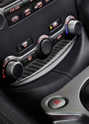 For Nissan 370Z Carbon Fiber Inner Air Conditioner Control Decoration Cover Trim