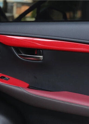 For Lexus NX200t 300h 2015-2021 Red Carbon Fiber