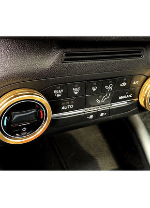 Switch Button Central Console AC Trim Aluminum Yellow For Ford Focus ST RS 19-20