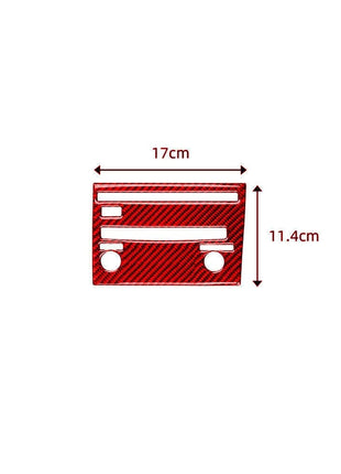 Red Carbon Fiber Center Console CD Panel Cover Trim For Lexus CT200h 2011-2017