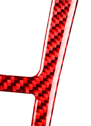 Red Carbon Fiber Navigation Panel Outer Frame Trim Cover For Nissan 350Z 2003-09