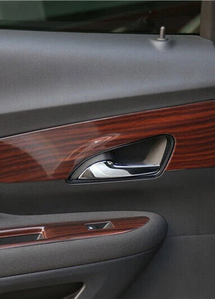Fit For Buick Encore 2016-2018 Wood Grain Inner Door Handle Frame Cover Trim 4*