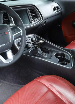 Carbon Fiber Gear Shift Knob Decor Cover Trim for Dodge Challenger/Charger 2015+