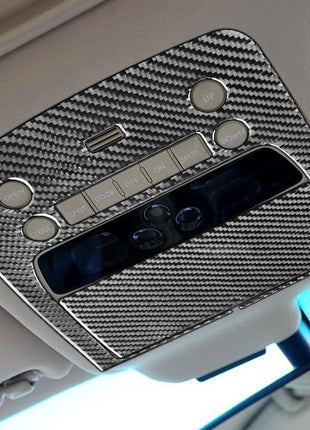 2Pcs Carbon Fiber Interior Front Overhead Light Cover Trim For Lexus GS3000/350