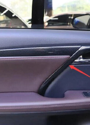 For Lexus RX350 450h 2016-20 ABS Carbon Fiber Inner Door Handle Strip Cover Trim