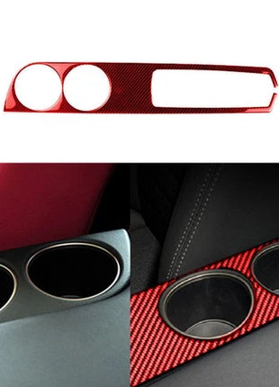 Red Carbon Fiber Watercup Panel Trim Cover For Lexus IS250 IS350 2014-2018