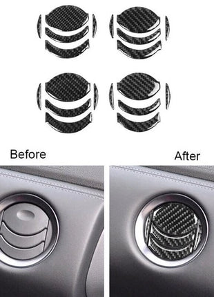 Carbon Fiber Central Air Vent Outlet Cover Trim For Nissan GT-R R35 2008-2016