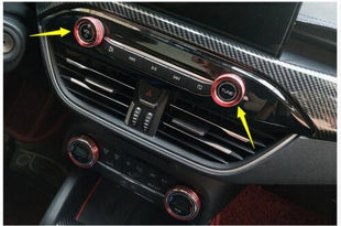 Car Volume Switch Button Cover Ring For Ford Focus ST RS 2019-2020 Aluminum Red