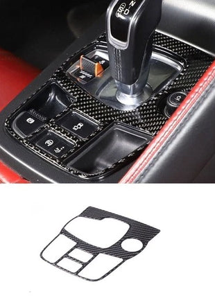 For Jaguar F-type 13-2023 Soft Carbon Fiber Center Console Trim Cover Sticker