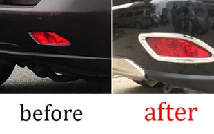 For Lexus RX350 450h Chrome ABS Rear Bumper Fog Light Frame Cover Trims 2013-15