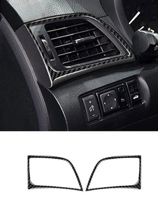 Carbon Fiber Dashboard Vent Outlet Outer Frame Trim For Nissan Sentra 2013-2019