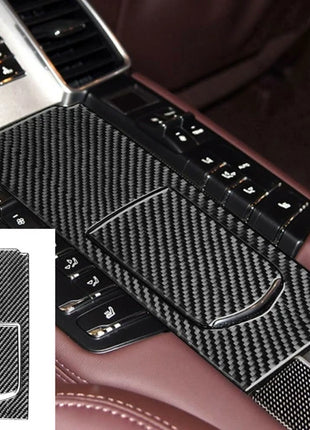 Carbon Fiber Car Inner Rear Multimedia Cover Trim For Porsche Panamera 2010-2016