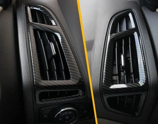 ABS carbon fiber console L&R air outlet vent trim For 2012-2018 Ford Focus ST RS