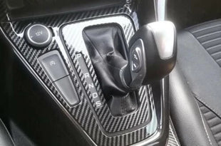Central Console 2015-2018 For Ford Focus AT Carbon Fiber Gear Shift Panel Trim