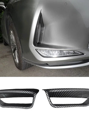 2P Carbon Fiber Style Front Fog Light Lamp Cover Trim For Lexus RX350 450h 20-22