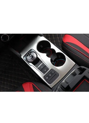Cover trim Silver titanium central console water cup For 19-20 Ford Focus ST RS