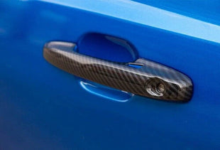 For Ford Focus 2019-2020 Door Handle Exterior Side Cover Trim 4pcs Carbon Fiber