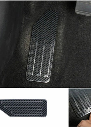 For Nissan Altima 2019-22 Carbon Fiber Steel Footrest Pad Pedal Cover Trim 1pcs