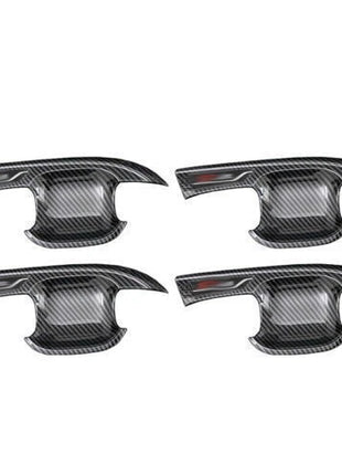 Exterior Side Door Bowl Fit for Ford Focus 2019-2020 Cover Trim 4pc Carbon Fiber