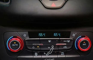 AC Knob Cover Trim For Ford Focus 2015-2018 Central Console Red Aluminum 2PCS