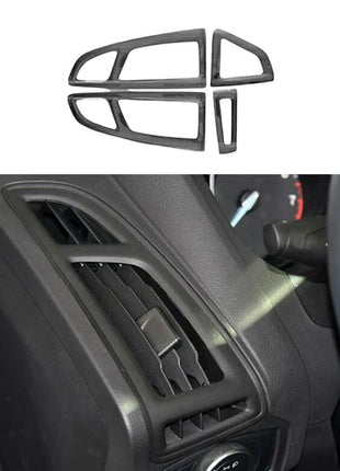 Console L&R Air Outlet Vent Trim 4PCS For Ford Focus 2012-2018 Black Titanium