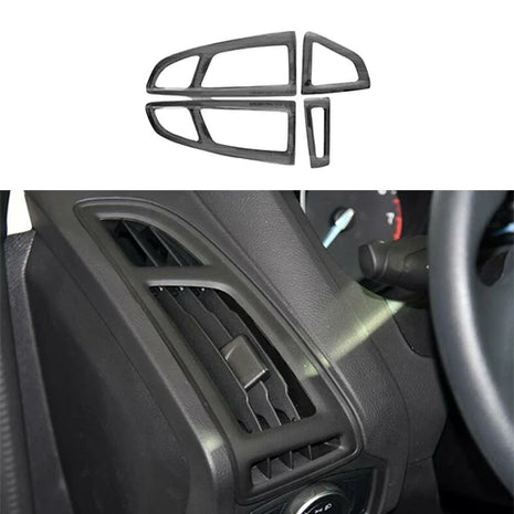 Console L&R Air Outlet Vent Trim 4PCS For Ford Focus 2012-2018 Black Titanium
